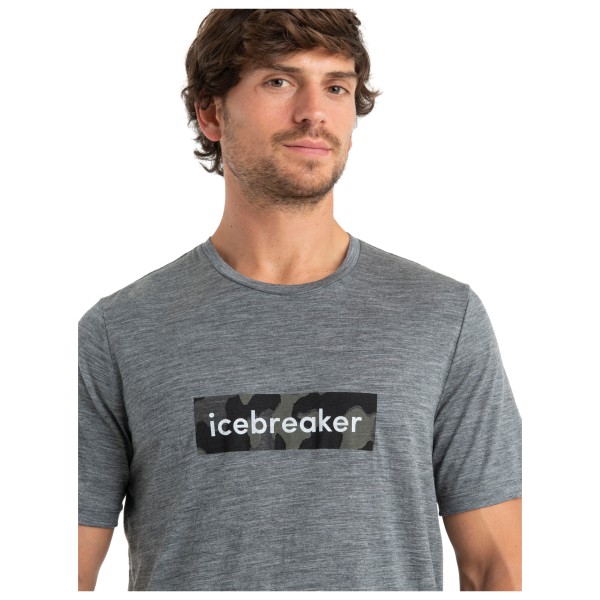 Icebreaker - 150 Tech Lite II S/S Tee Natural Shades Logo - Merinoshirt