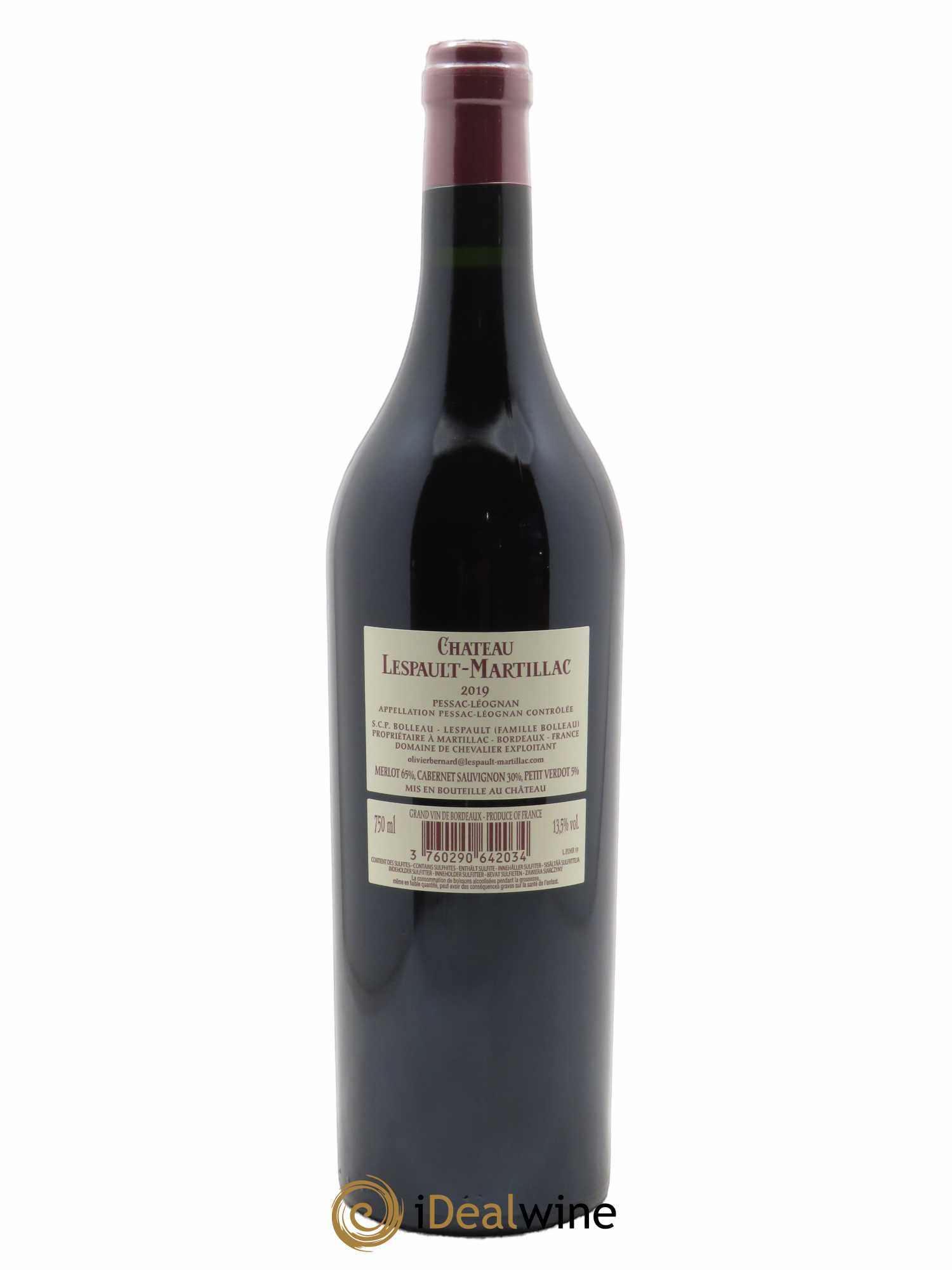 Château Lespault-Martillac (CBO à partir de 6 bts) 2019 - Lot de 1 Bouteille