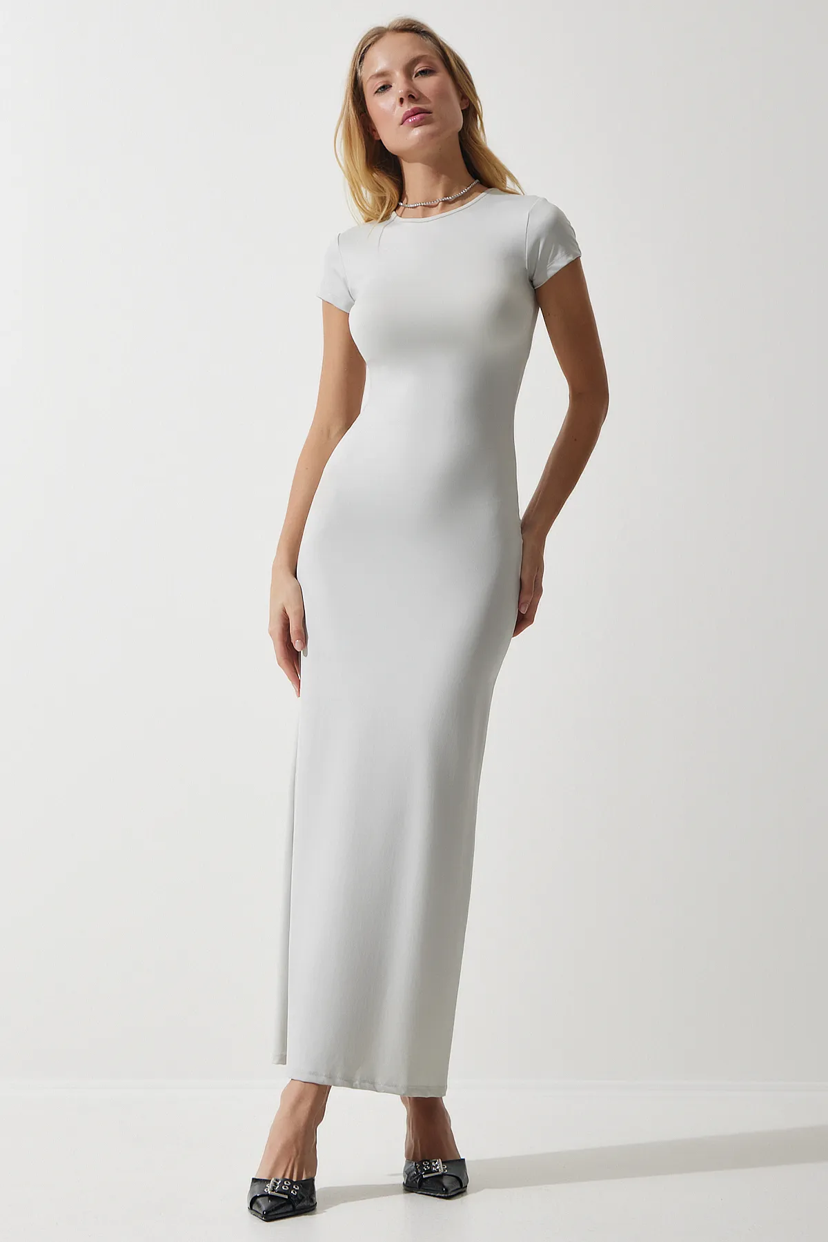 Happiness İstanbul  Kleid - Grau - A-Linie