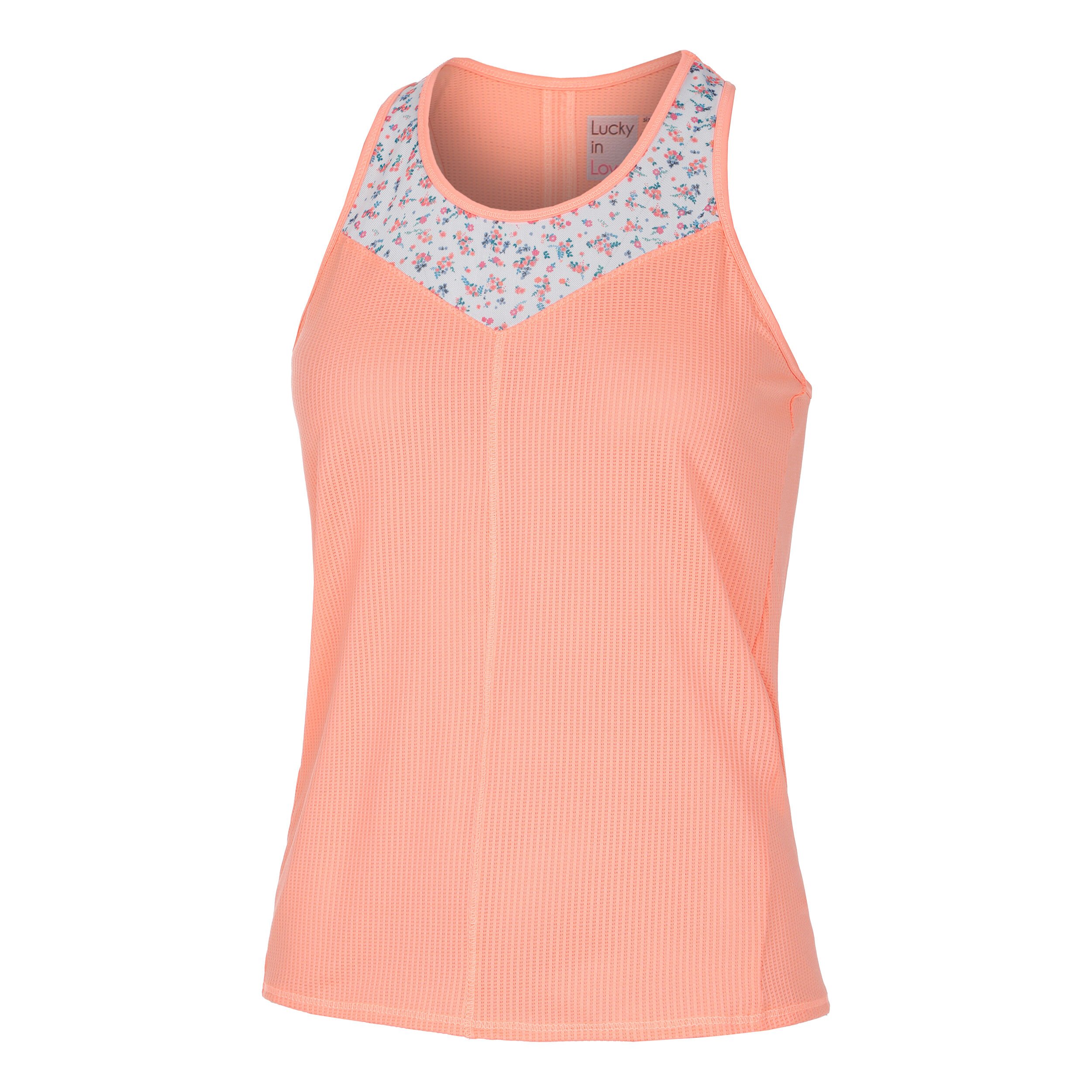 Blossom Tie Back Tank-Top Damen - Apricot, Mehrfarbig