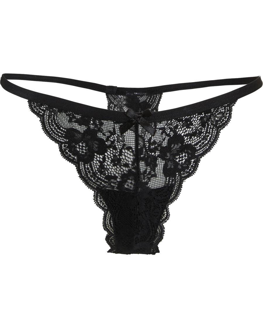 Babydoll + String in Schwarz