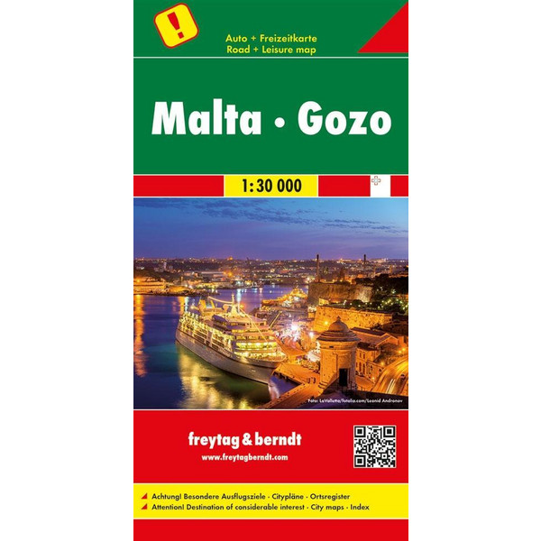 Malta - Gozo, Autokarte 1:30.000 - Straßenkarte