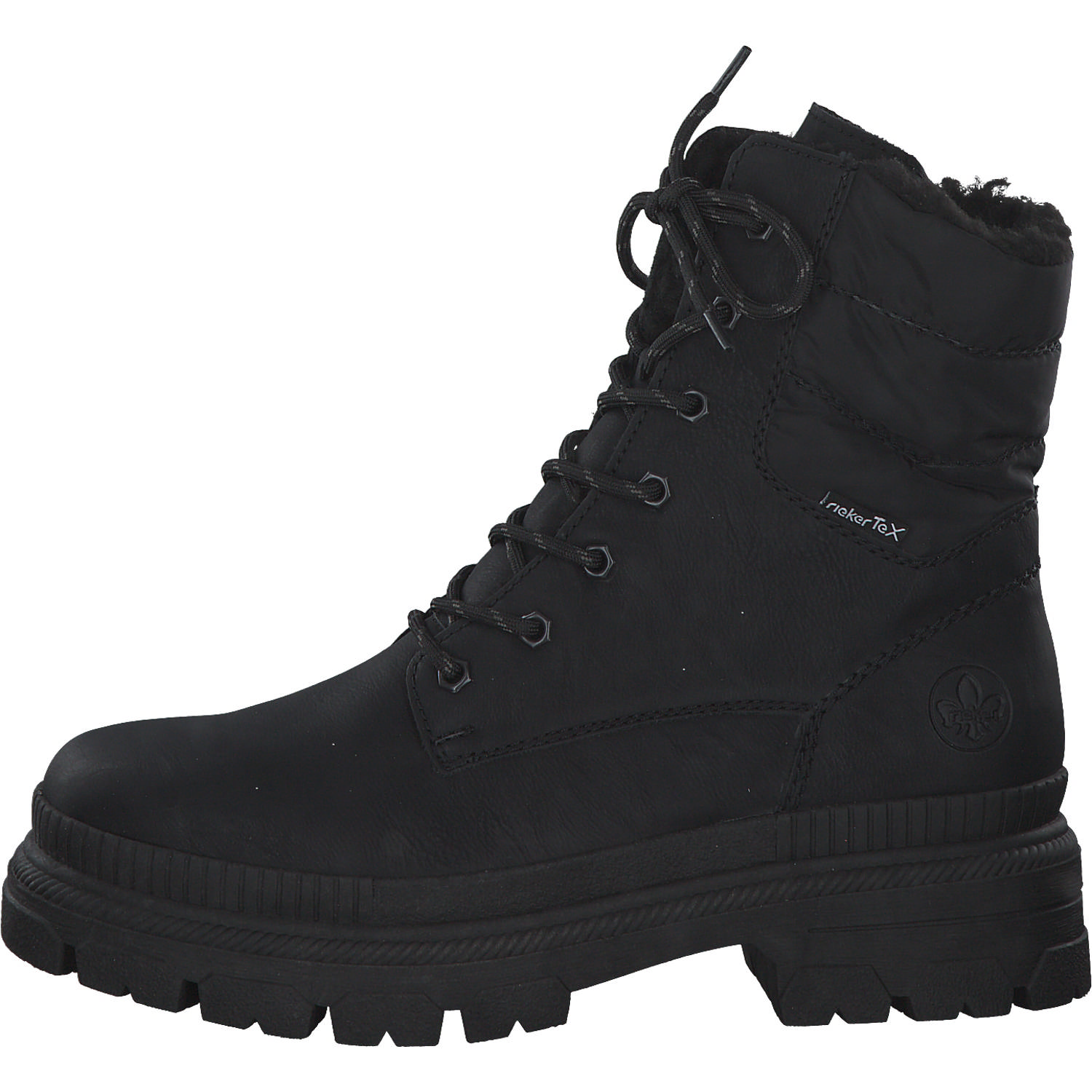 Rieker Y9331, Schnürstiefel, Damen, schwarz/schwarz