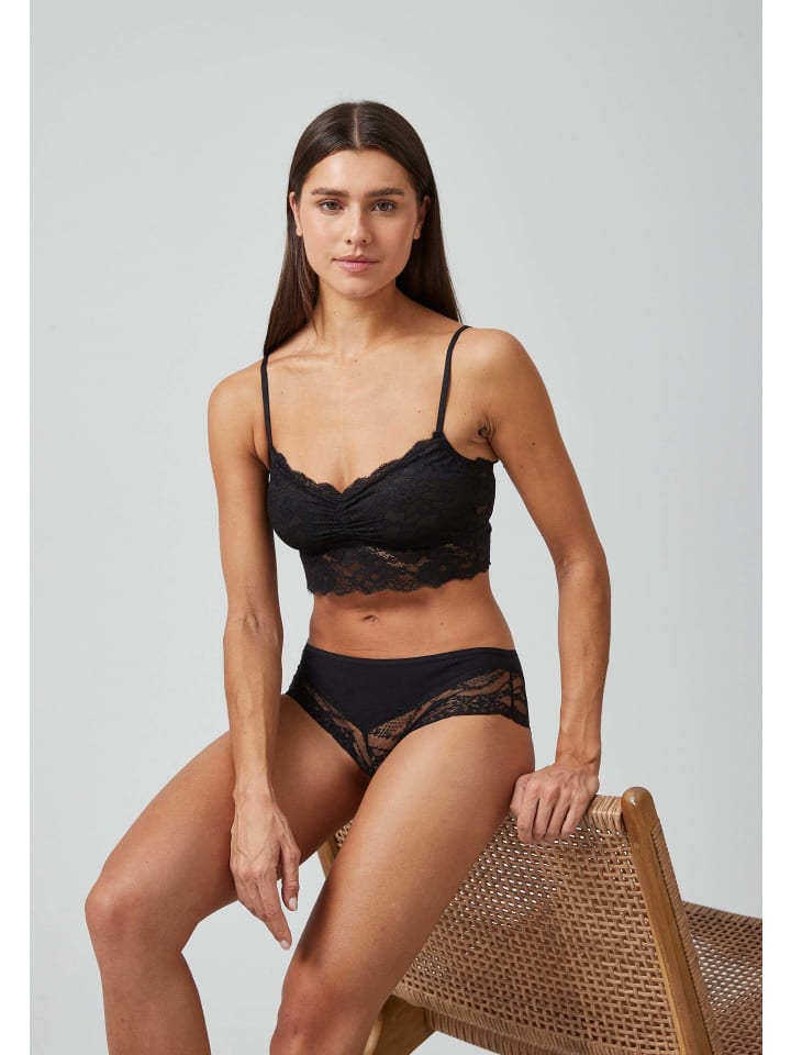SNOCKS Hipster mit Spitze aus Bio-Baumwolle 3 Stück in Schwarz günstig kaufen