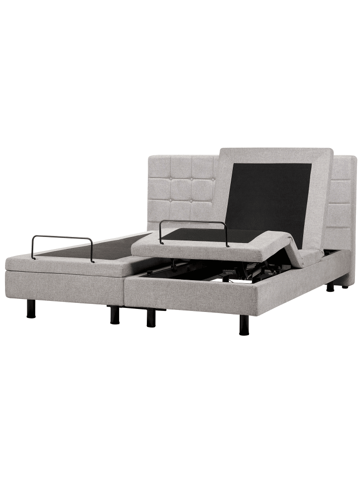 Beliani Doppelbett DUKE in Grau/Schwarz - (W) 181 x (H) 102 x (L) 216 cm günstig kaufen onesize
