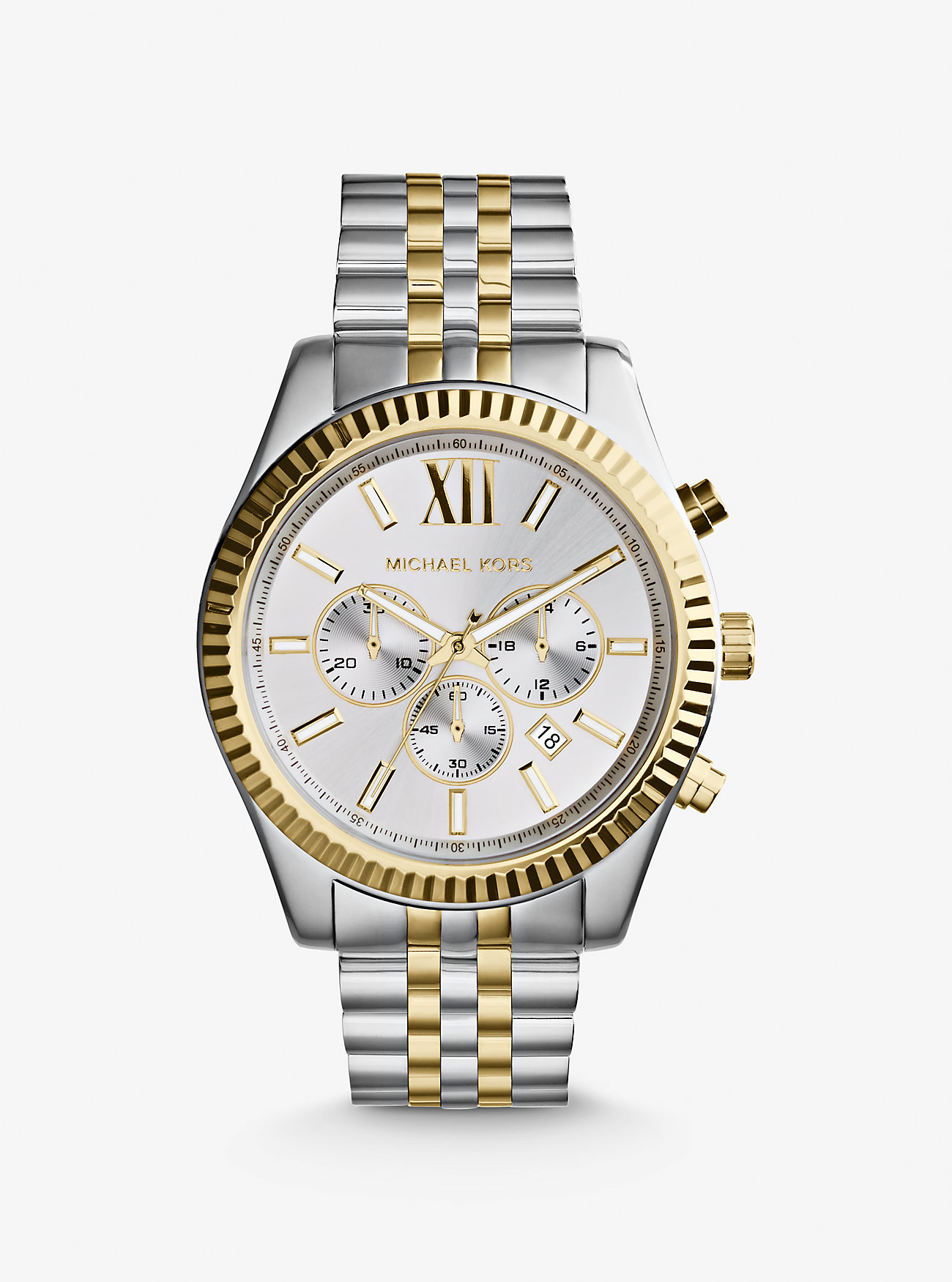 Oversized Lexington Two-Tone Watch - TWO TONE