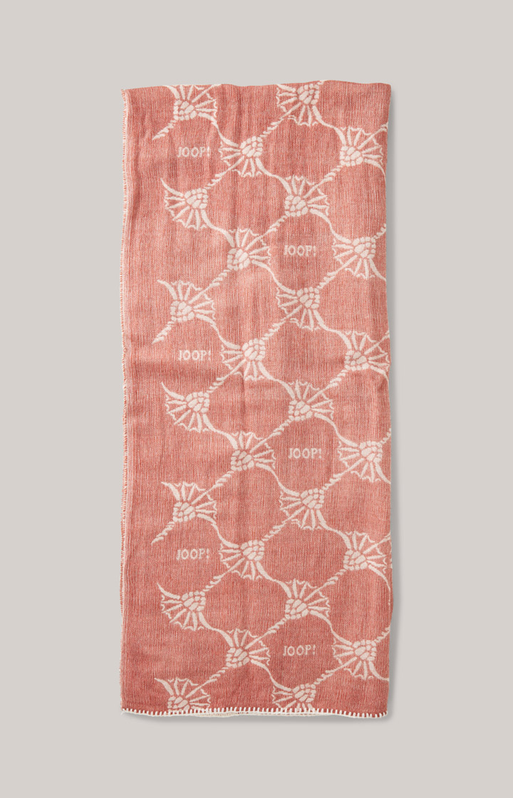 Schal in Rot/Beige