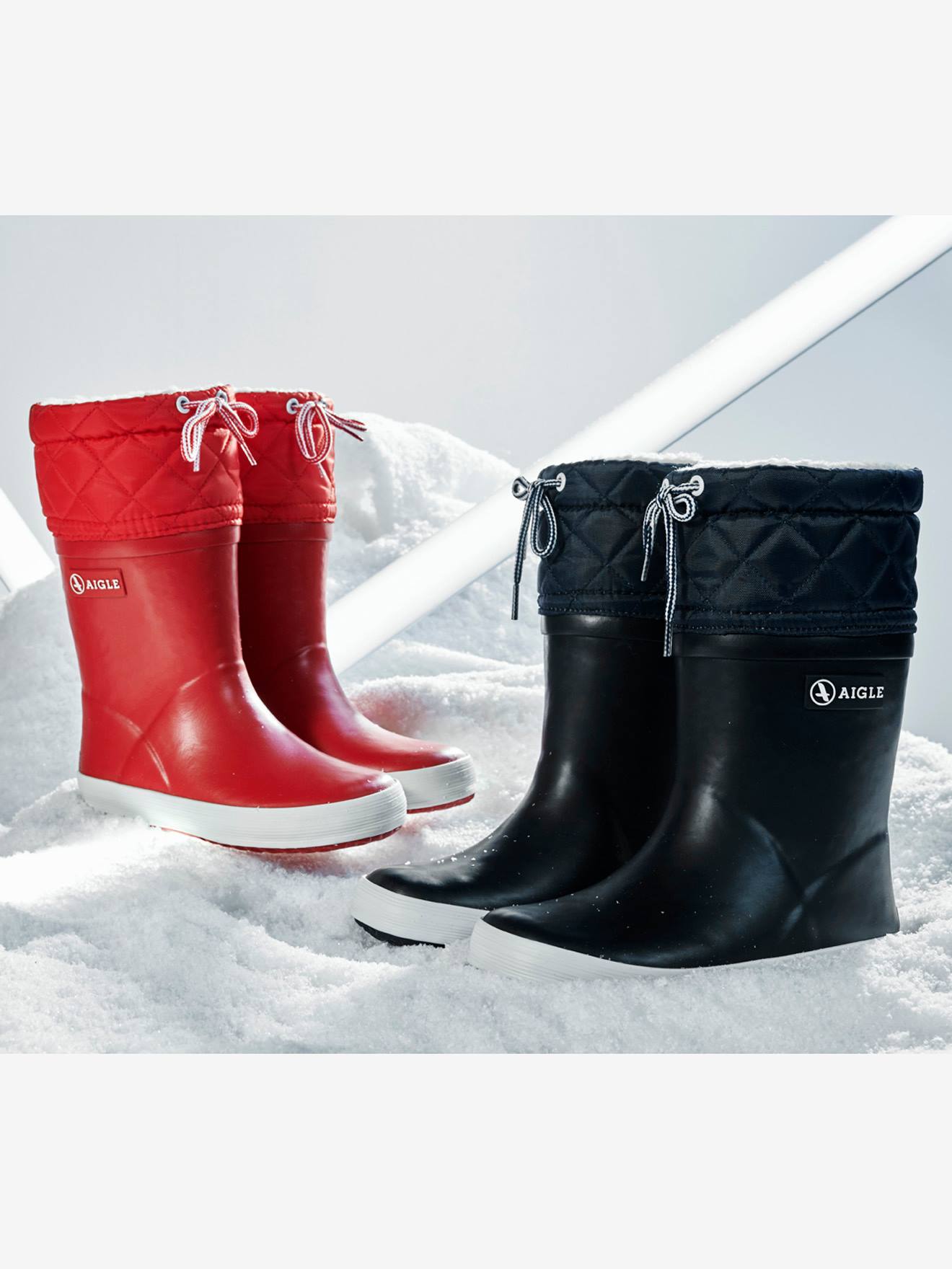 Aigle Kinder Gummistiefel LOLLY POP GIBOULÉE AIGLE - marine/weiß
