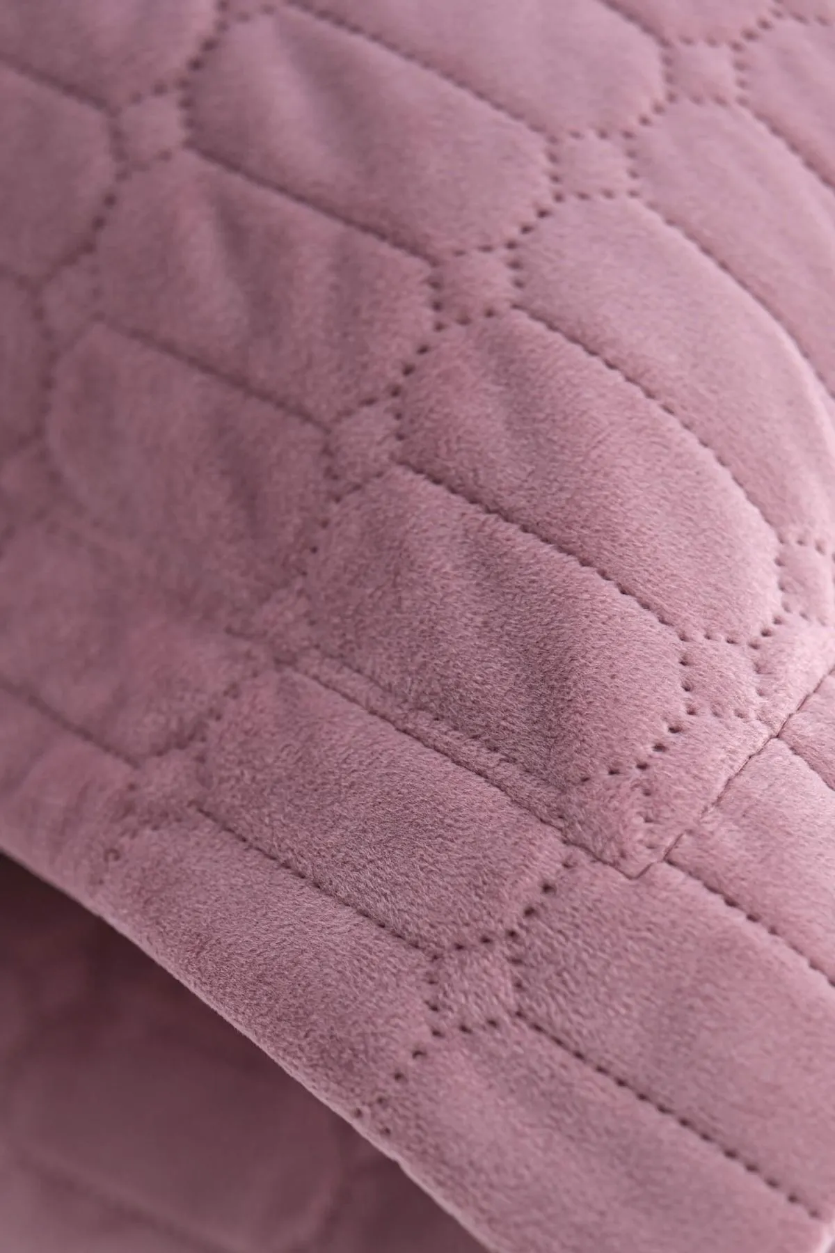 FAVORA  Alvin Samt-Tagesdecken-Set für Einzelbett – Dusty Rose