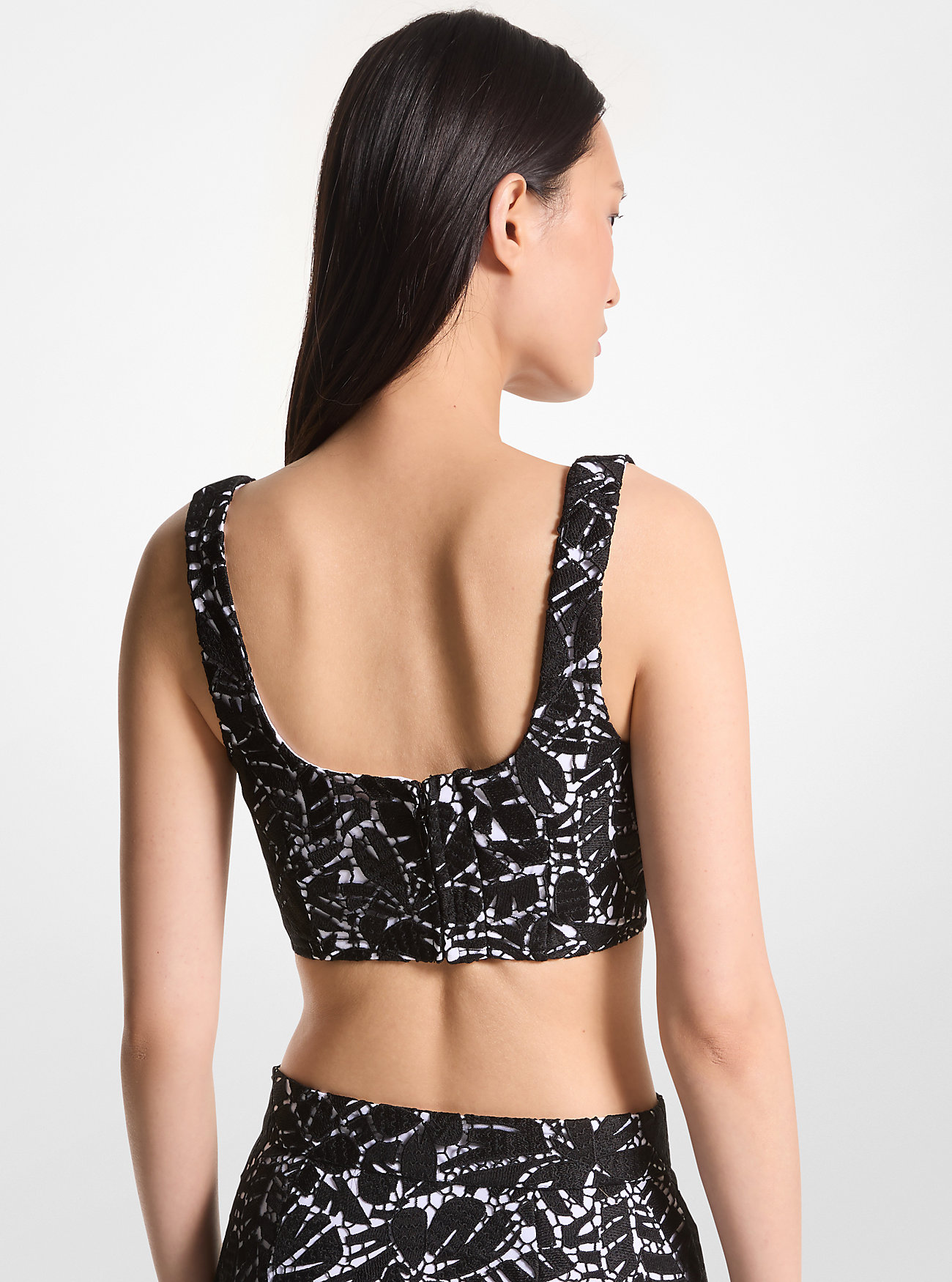 Top bralette in pizzo Palm - NERO
