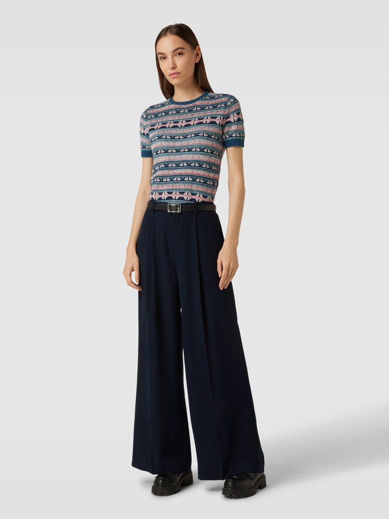 Strickshirt mit Allover-Muster Modell 'EYELAH' in grün
