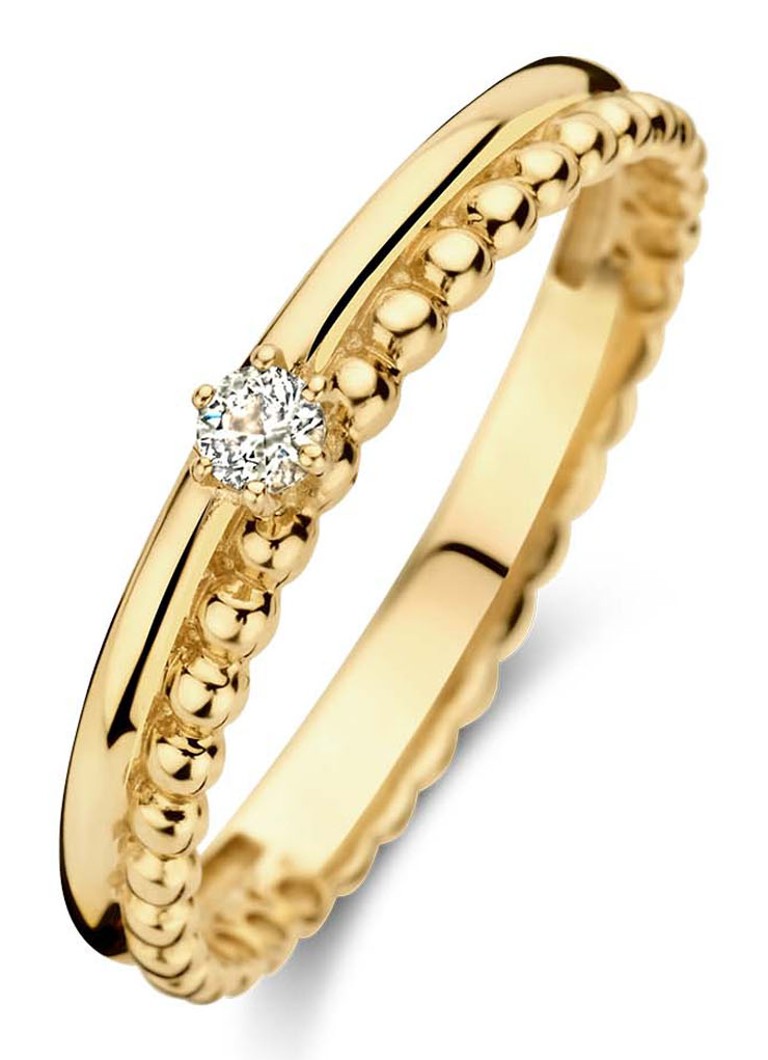 Jackie 14K Gold Villa Carmina ring of 14 carat yellow gold with topaz