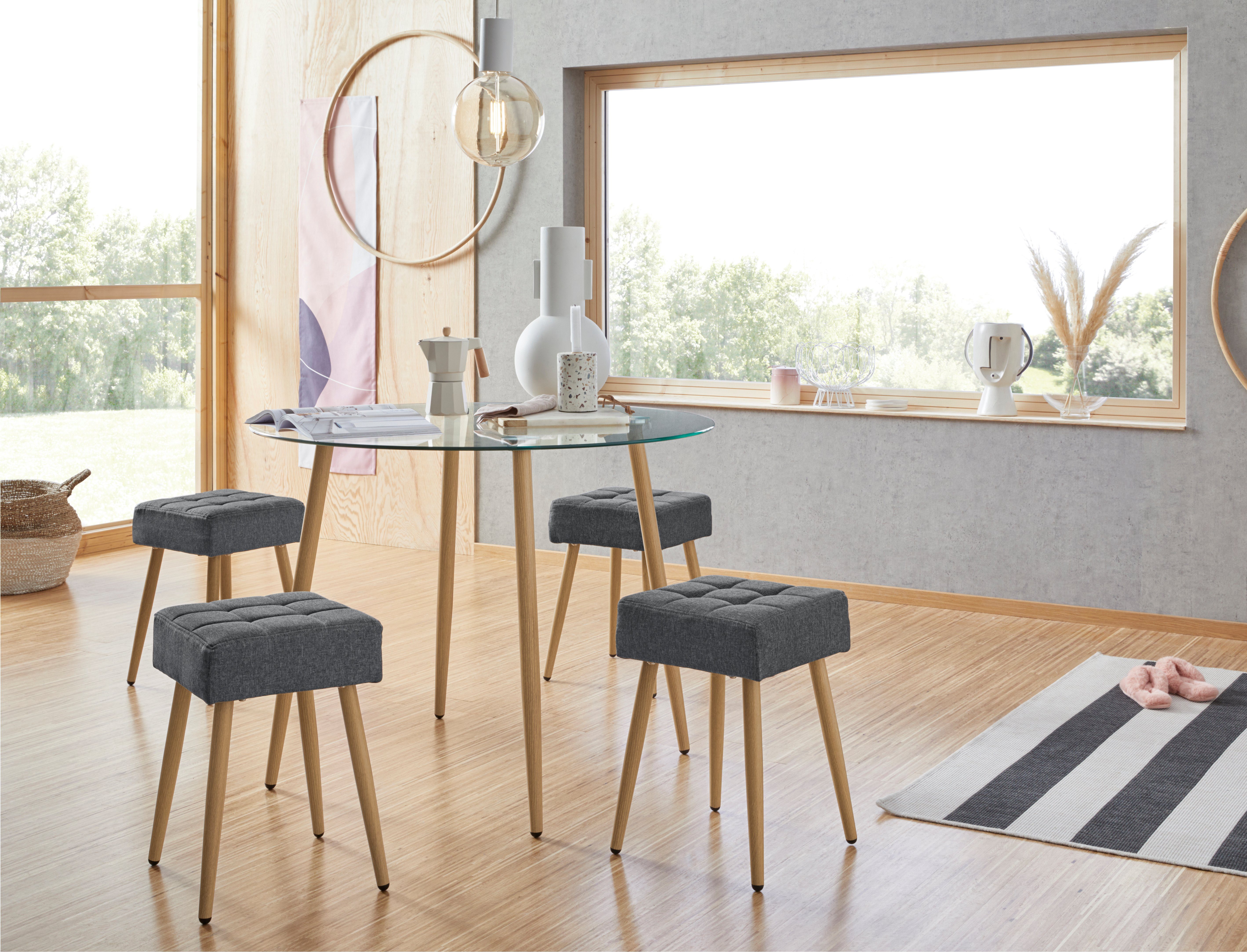 INOSIGN Glastisch Miller, runder Esstisch mit einem Ø von 100 cm