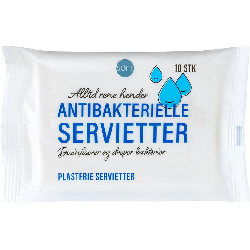 Soft Servietter 10 stk antibakterielle