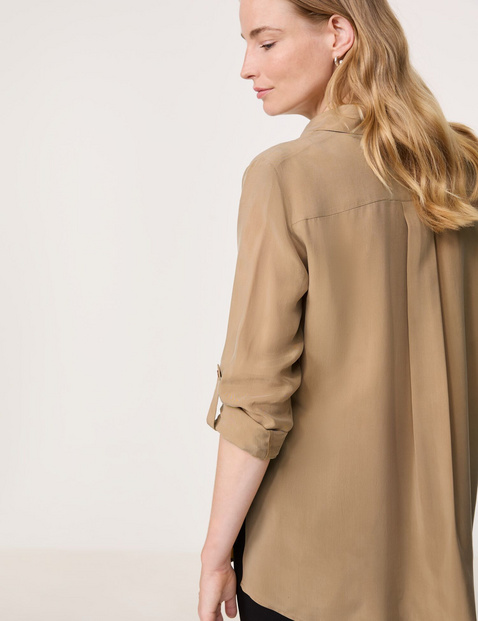 Longbluse aus Cupro