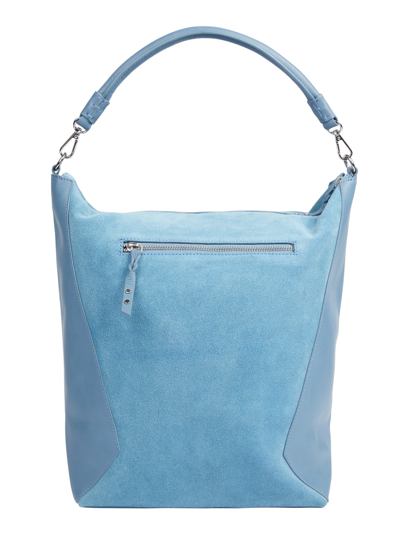 Hobo Bag aus Leder in ozean blau
