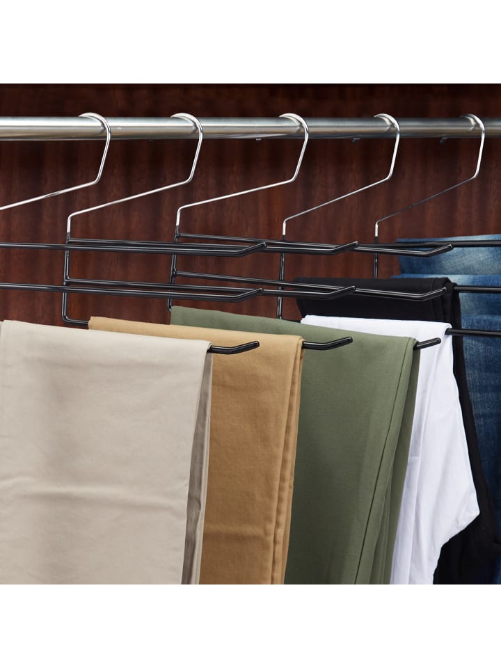 relaxdays 5er-Set: Hosenbügel in Schwarz günstig kaufen onesize