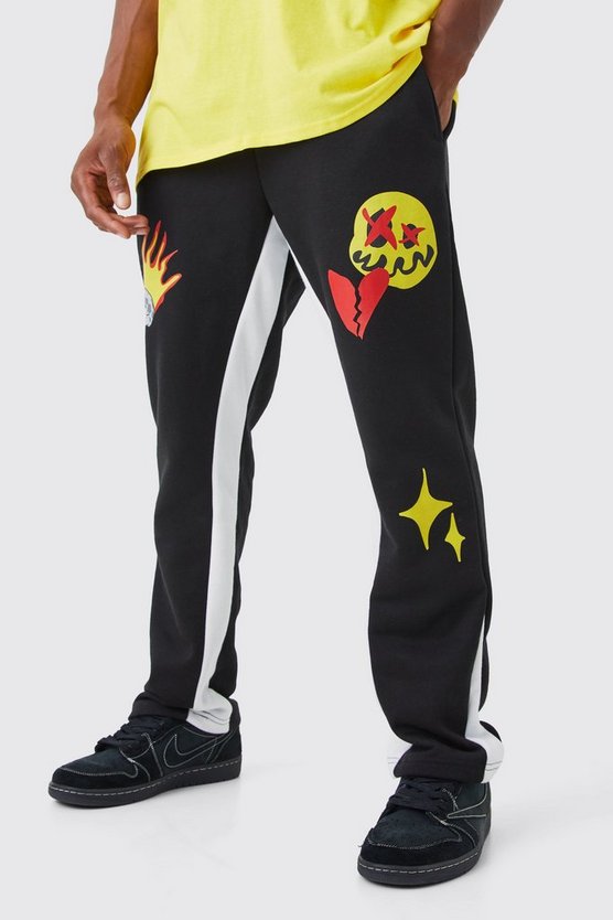 Jogginghose mit Drip Face Print