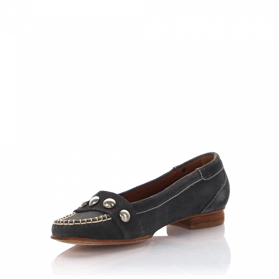 Rossano Bisconti - Slipper Delave Veloursleder grau Nieten - grau