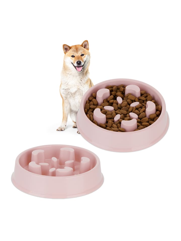 relaxdays 2 x Anti Schling Napf in Rosa günstig kaufen onesize