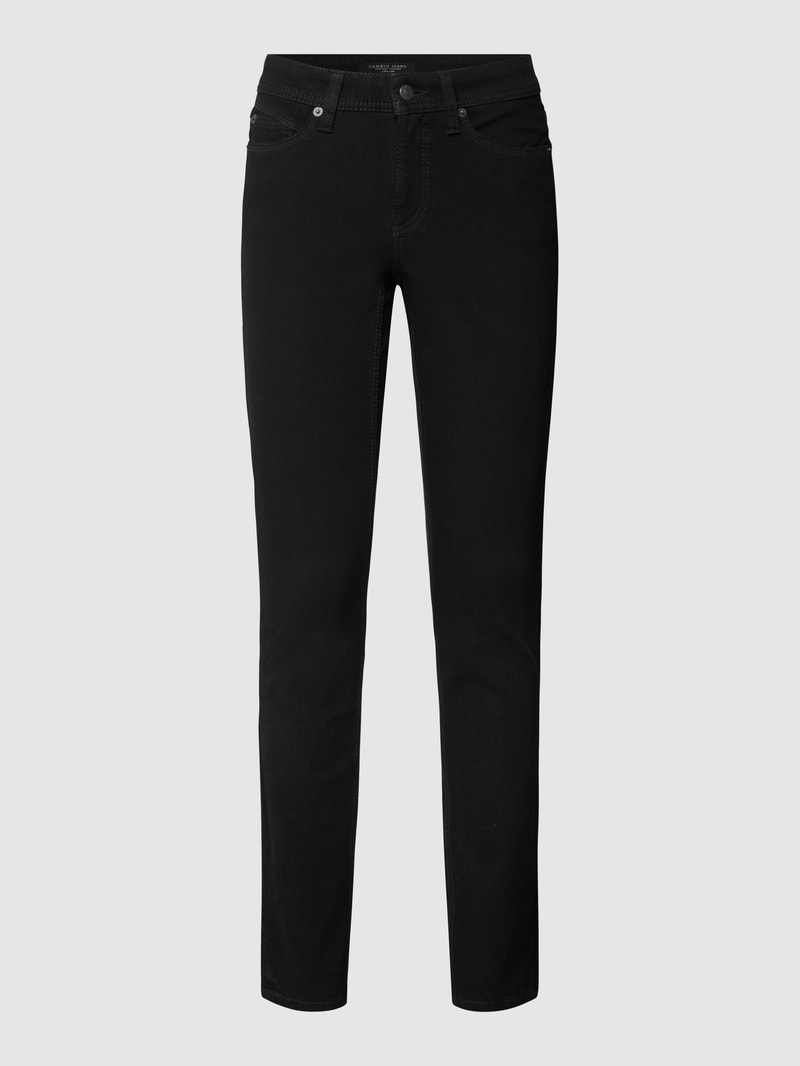 Coloured Skinny Fit Jeans mit Stretch-Anteil Modell PARLA in schwarz