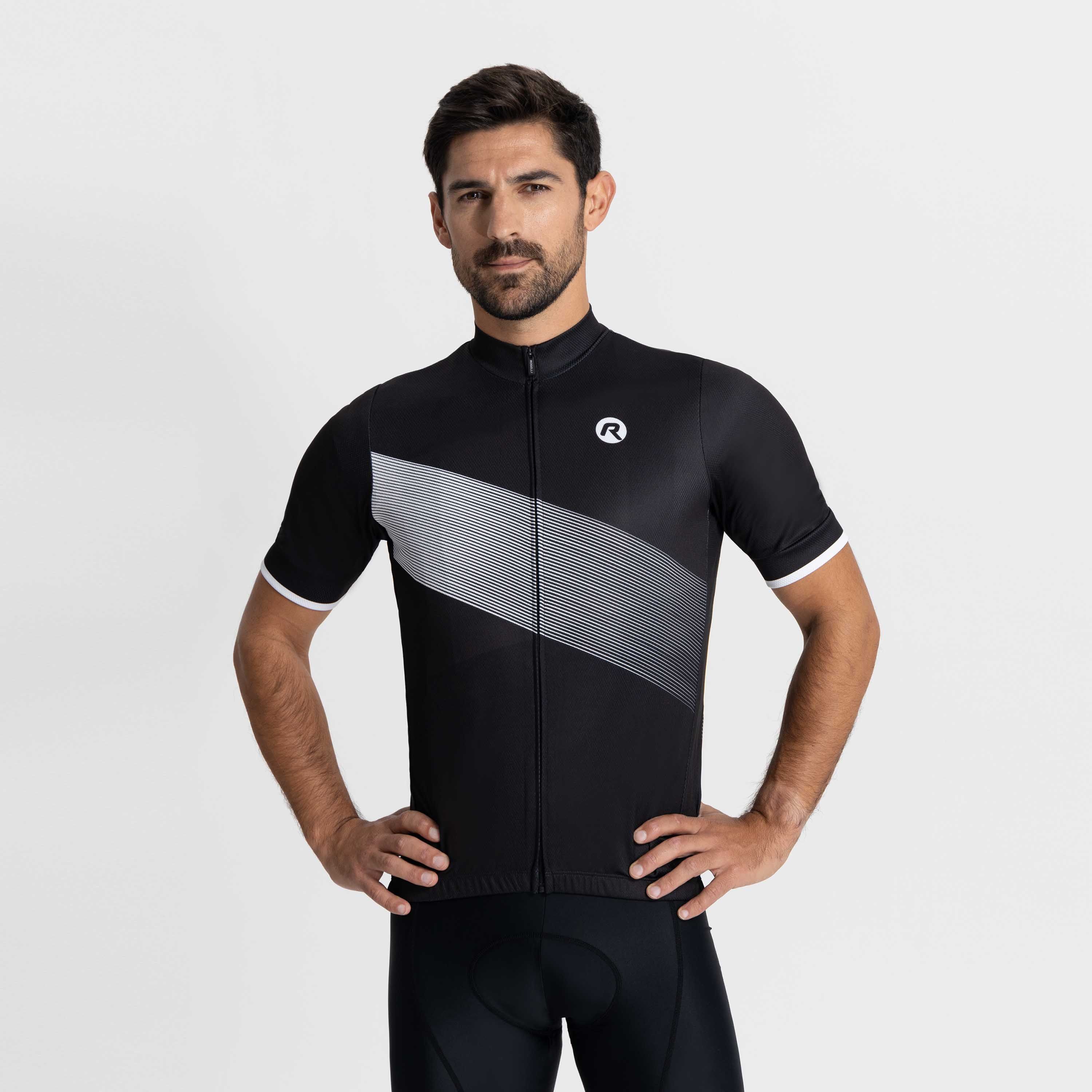 Rogelli Groove Schwarz Herren Radtrikot Kurzarm