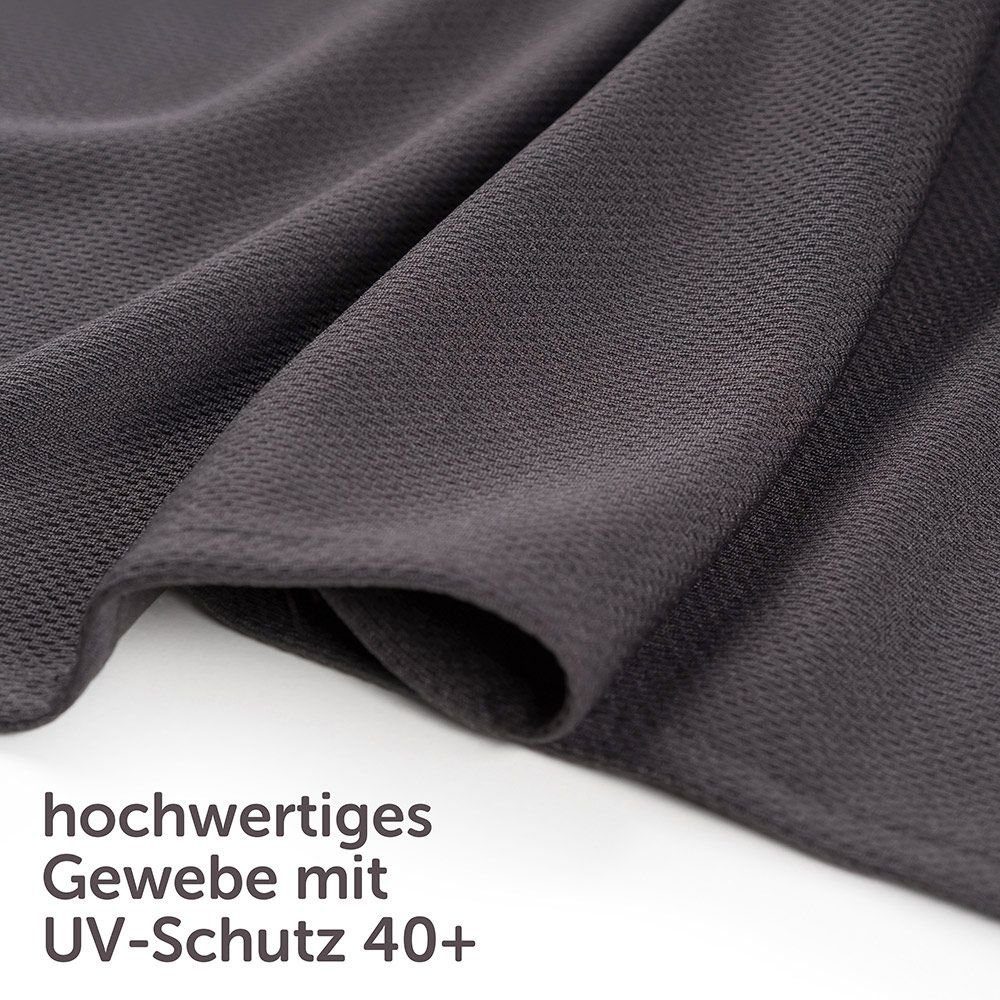 Sonnenschutz Slide & Shade - Dunkelgrau, Zamboo, 2 x Sonnenschutz für Auto Seitenscheibe mit Vorhangfunktion UV-Schutz