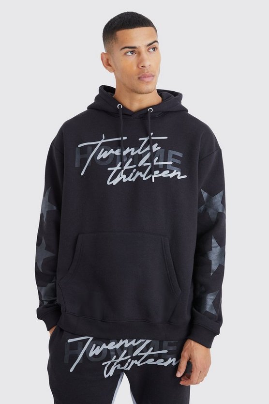 Oversize Trainingsanzug mit Star Homme Print