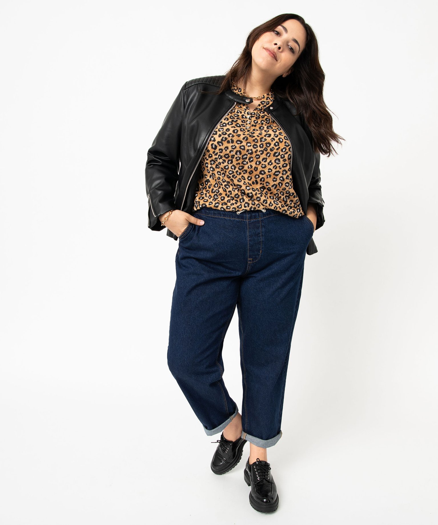 Tee-shirt femme grande taille à manches 3/4 imprimé imprime | GEMO