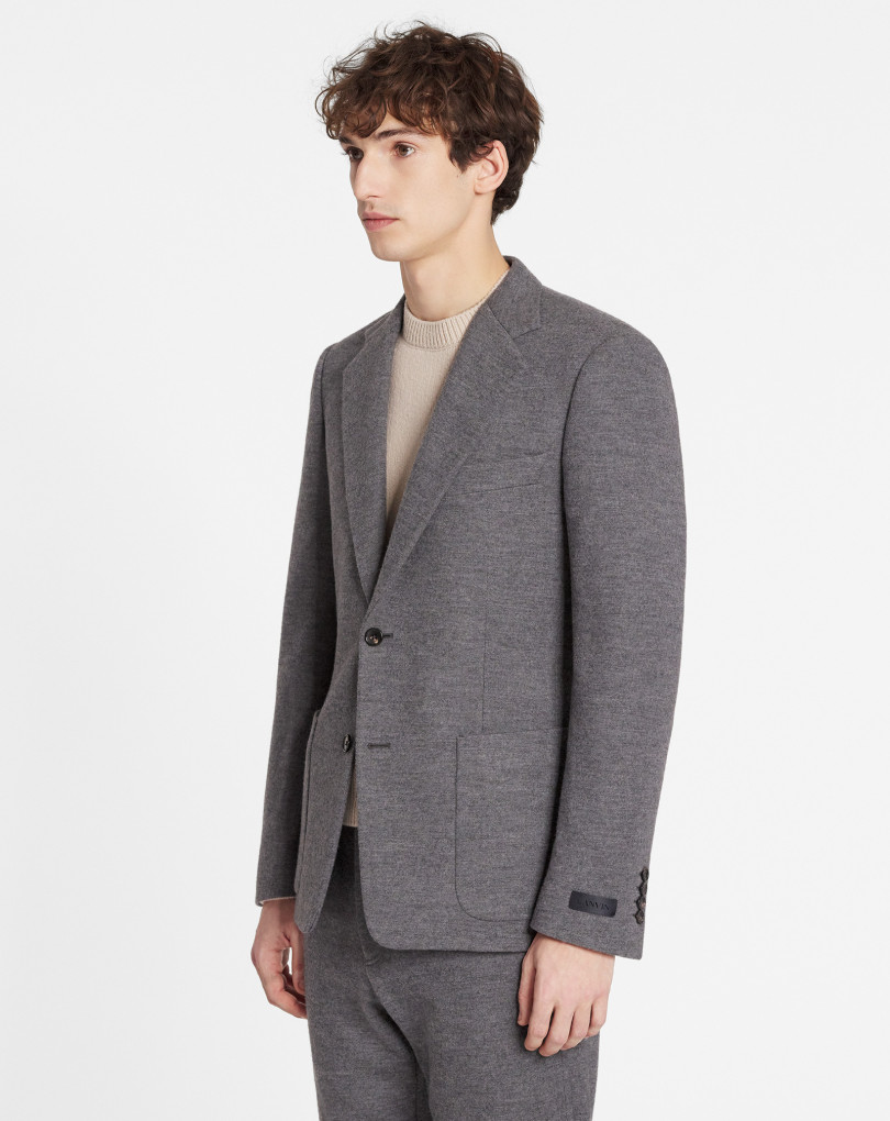 VESTE À BOUTONNAGE SIMPLE POCHES PLAQUÉES