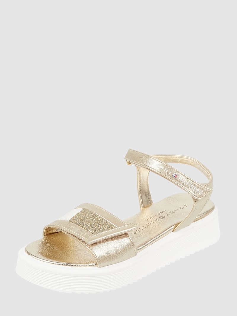 Sandalen in Metallic-Optik Modell 'Debora' in gold