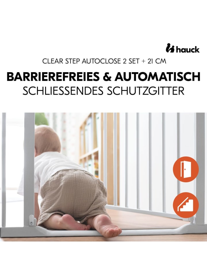 Hauck Türschutzgitter inkl. Verlängerung Clear in weiss günstig kaufen onesize