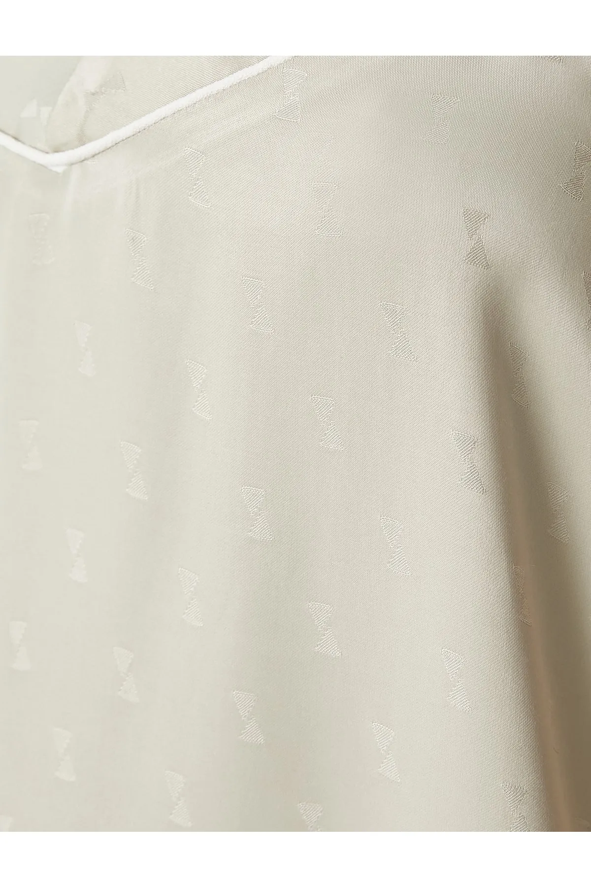 Koton  Satin-Pyjama-Oberteil mit Trägern, Jacquard-V-Ausschnitt