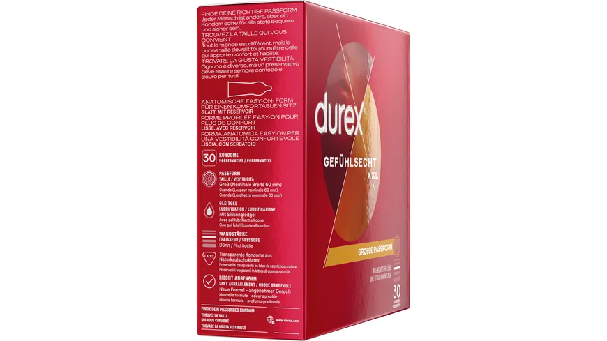 Durex Kondome Gefühlsecht XXL