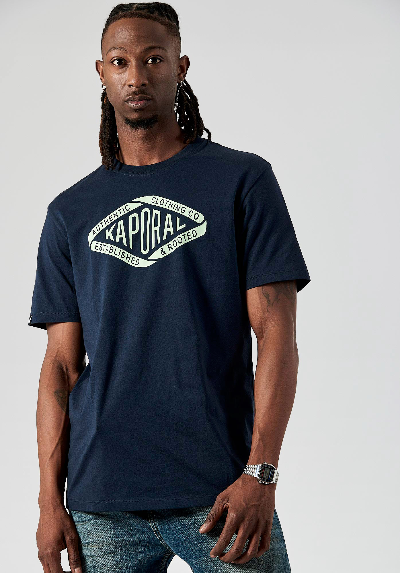 RAZ    T-shirt bleu homme 100% coton