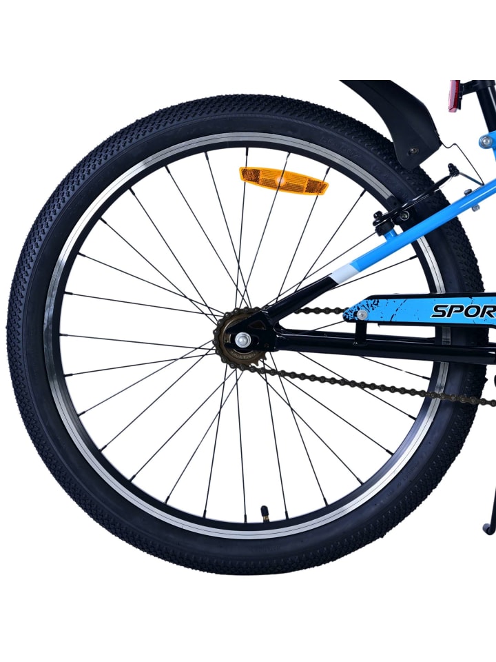 Volare Kinderfahrrad Sportivo für Jungen 24 Zoll Kinderrad in Schwarz Blau 8 Jahre günstig kaufen onesize
