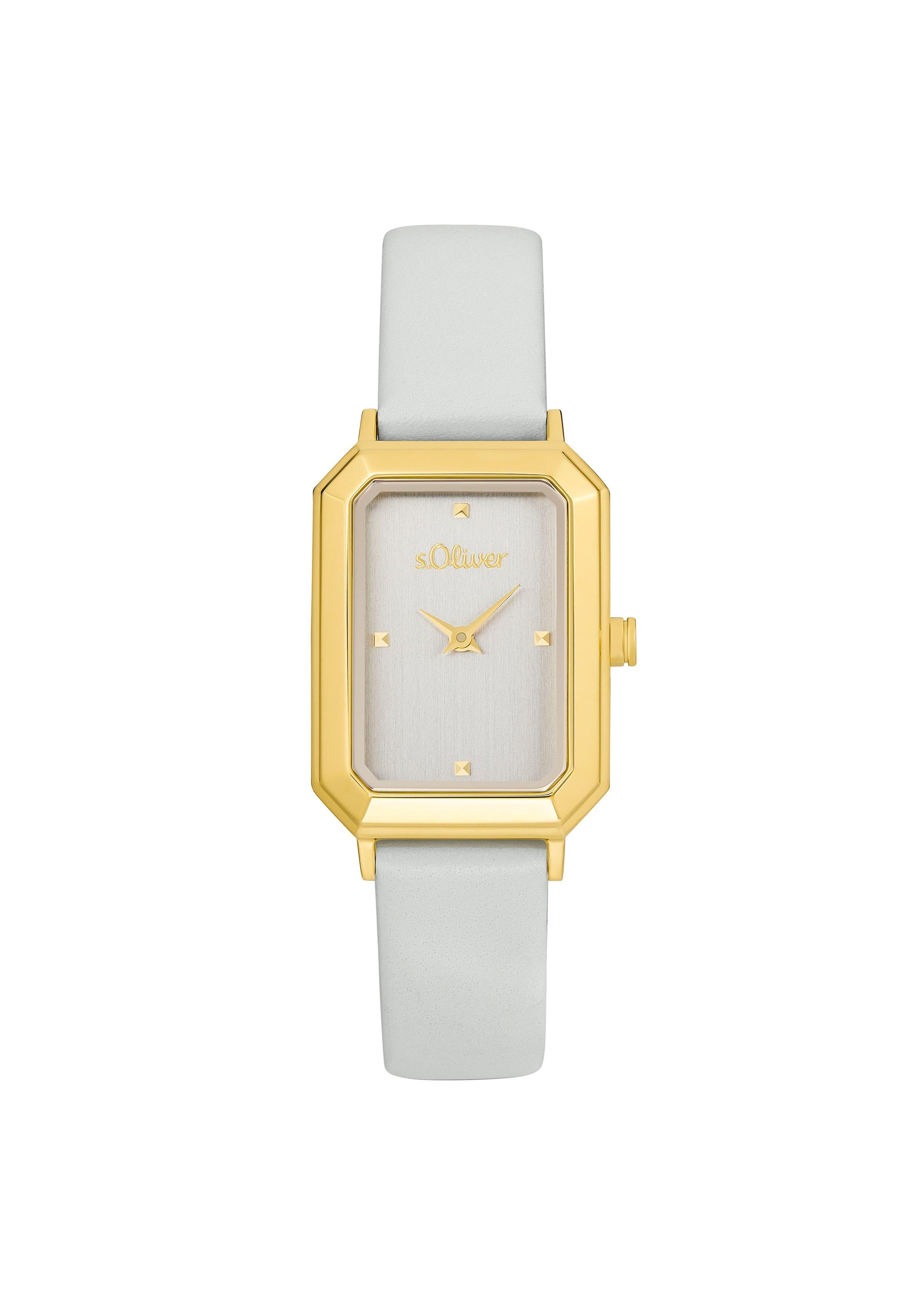 Zierliche Uhr mit Lederarmband  6007927-19B0