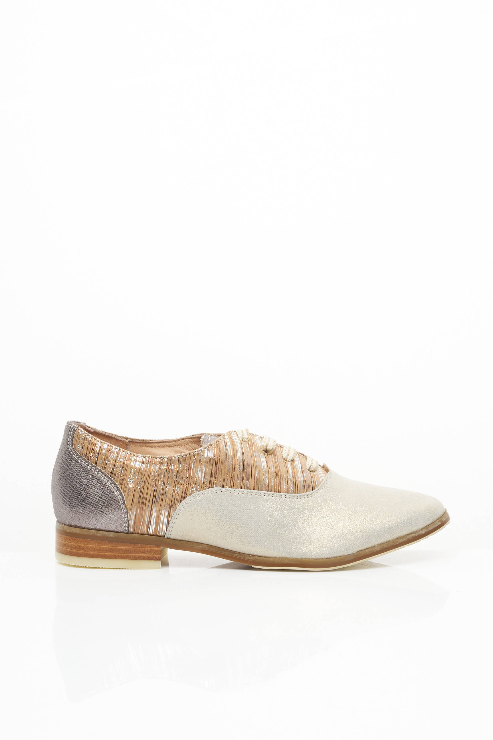 Fugitive Derby Femme couleur beige