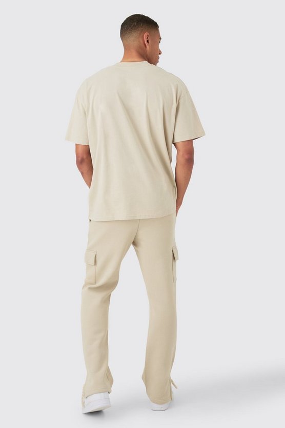 Oversize Man Signature T-Shirt und Cargo-Jogginghose