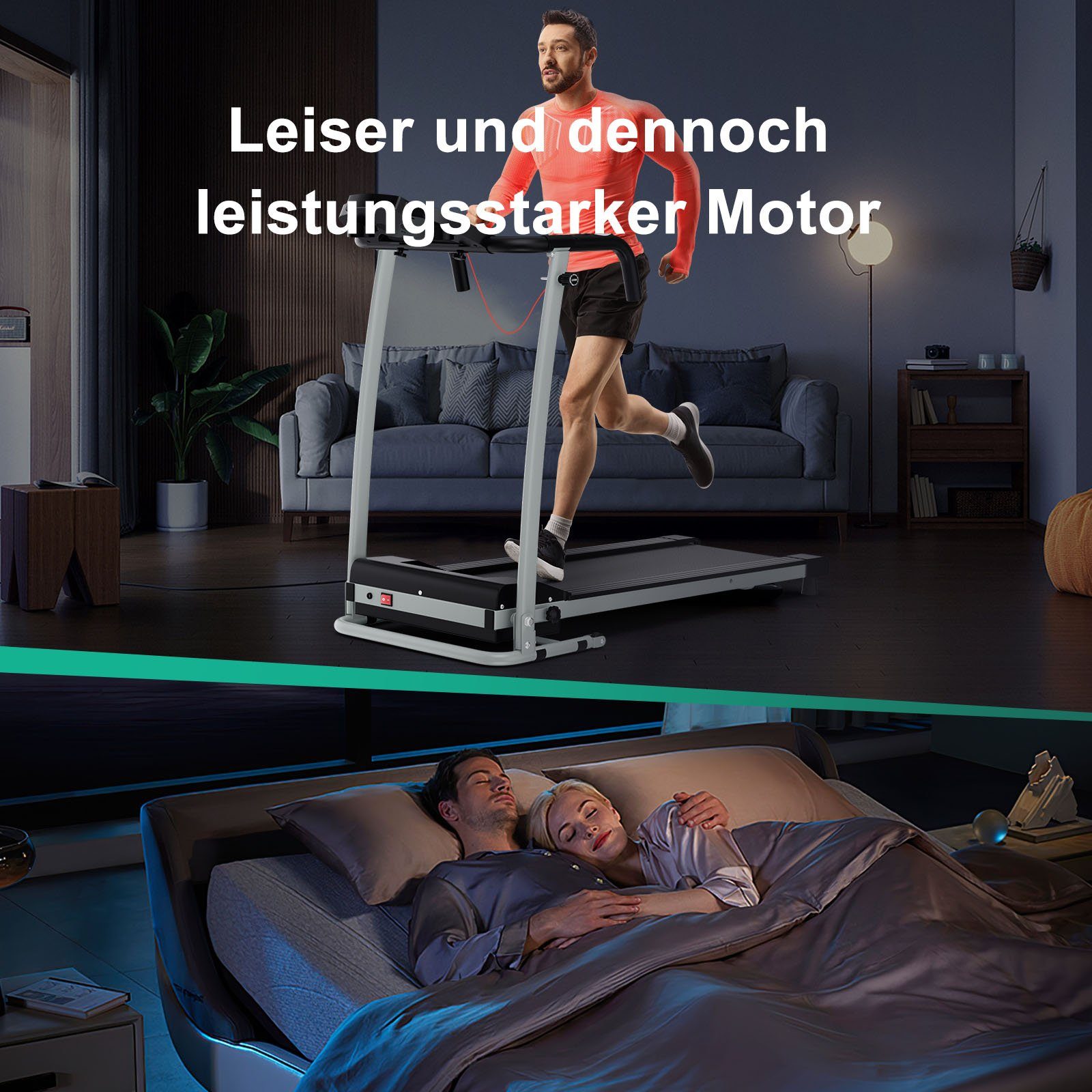 COSTWAY Laufband, klappbar zu Hause, 12km/h
