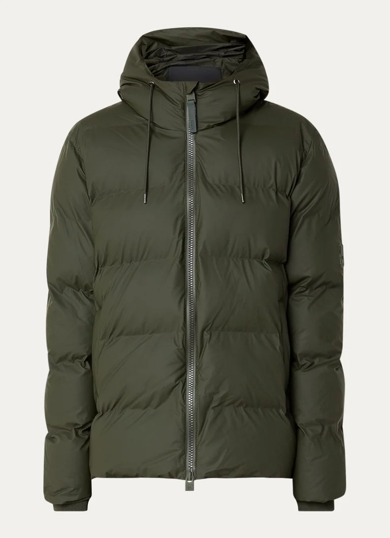 Rains Alta puffer jacket with hood and side pockets