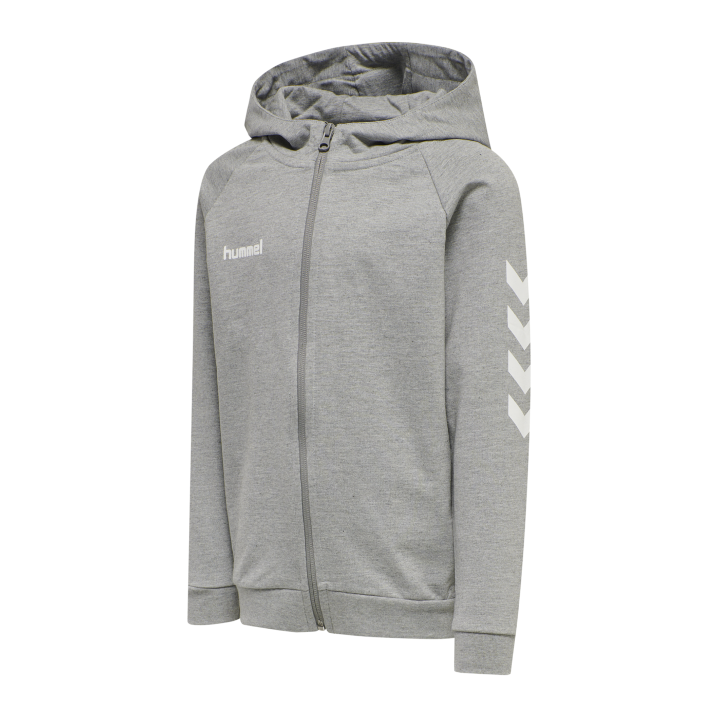 Hummel Cotton Kapuzenjacke Kids Grau F2006