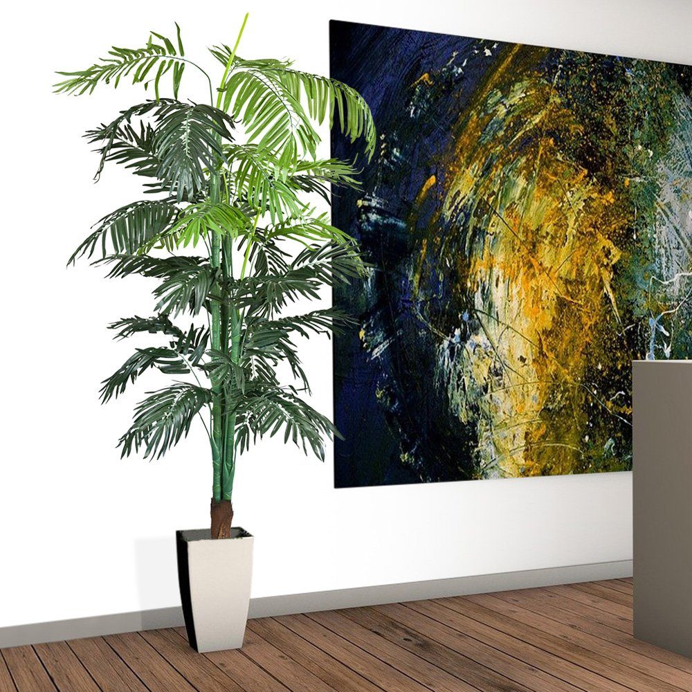 Kunstpalme Palmenbaum Palme Arekapalme Kunstpflanze Künstliche Pflanze 170cm, Decovego, Höhe 170 cm