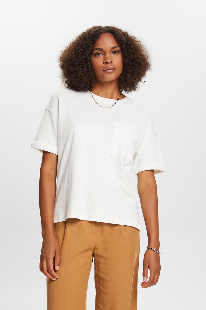 Oversized T-Shirt mit aufgesetzter Tasche