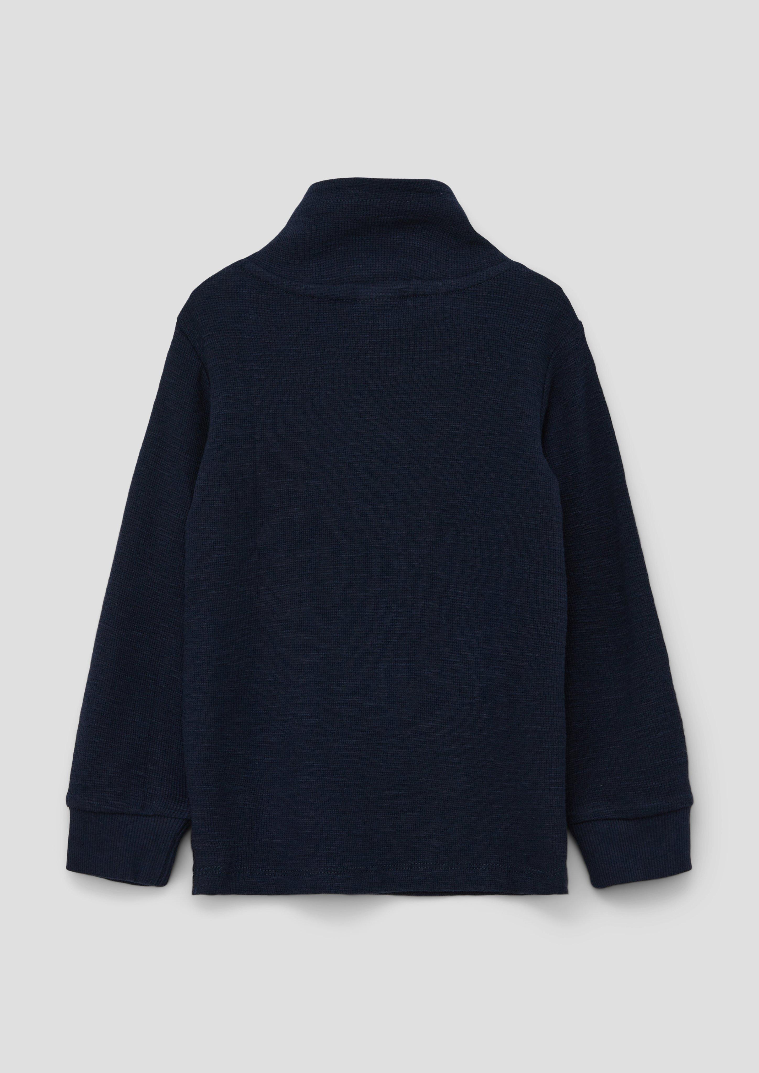 Langarmshirt mit Schalkragen  2134232-5952