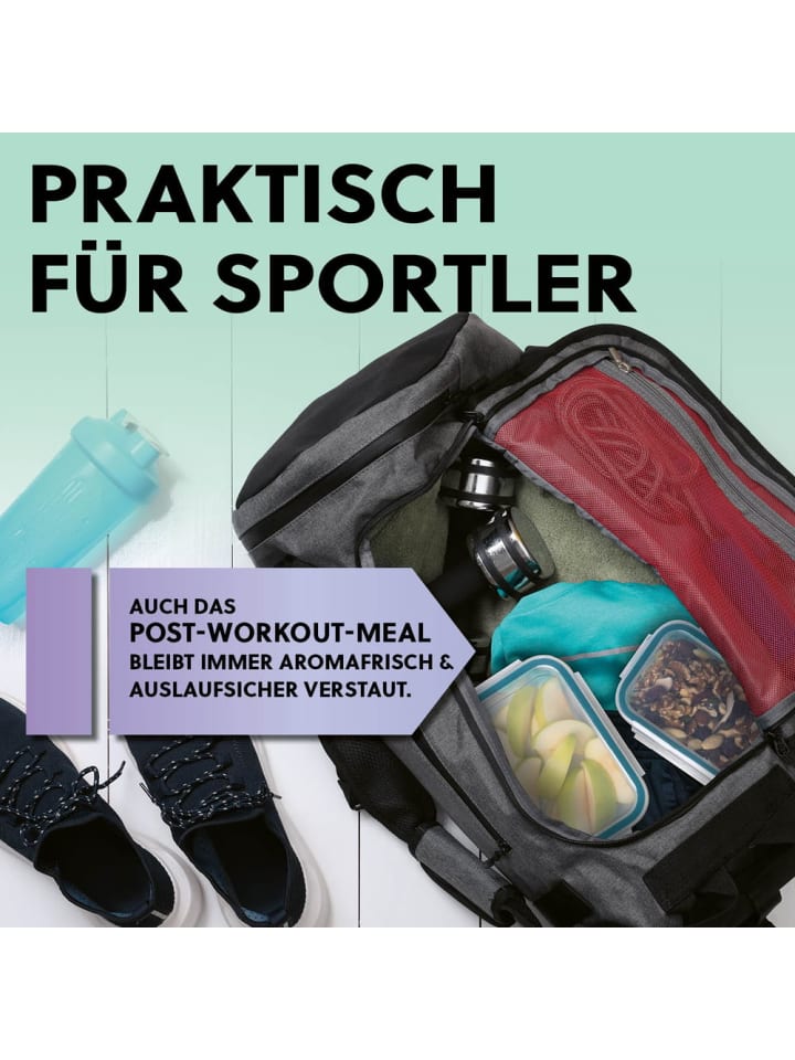 Gourmetmaxx GOURMETmaxx Glas-Frischhaltedosen Klick-it - 16-tlg. - transparent/smaragd günstig kaufen onesize