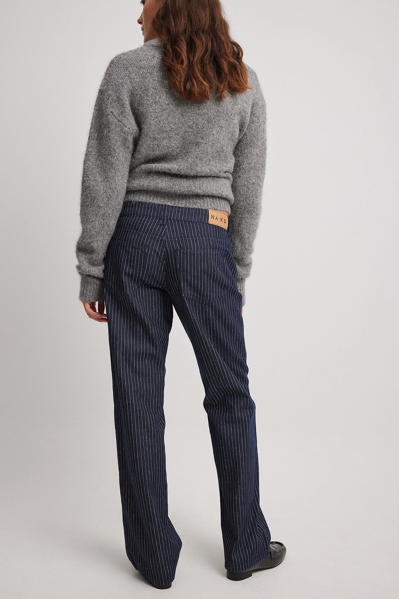 Gestreifte Denim-Jeans