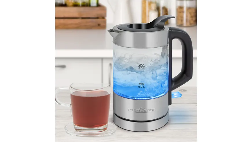 PROFI COOK Wasserkocher Glas PC-WKS 1228G 0,5l