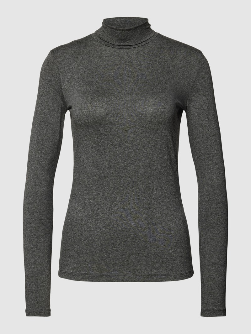 Longsleeve in melierter Optik Modell 'MULTIF' in anthrazit meliert