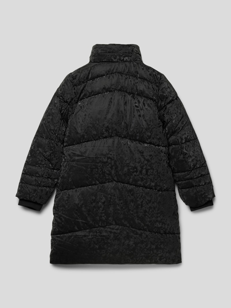 Steppjacke mit Label-Patch in schwarz